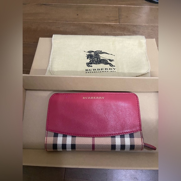 Burberry Bifold Wallet Snap Shadow Horse Authentic - Picture 5 of 8